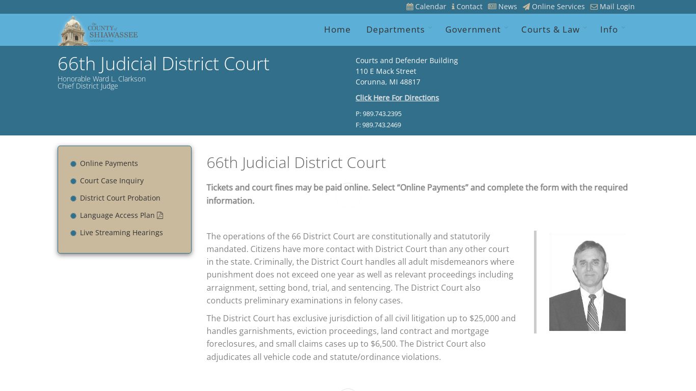 66th Judicial District Court - Shiawassee