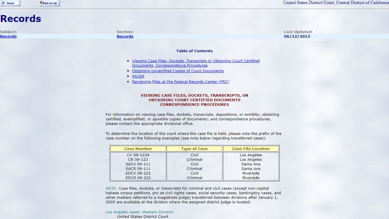 Records - United States Courts